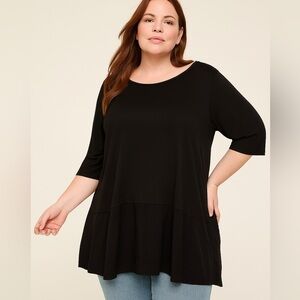 LANE BRYANT BLACK BLOUSE